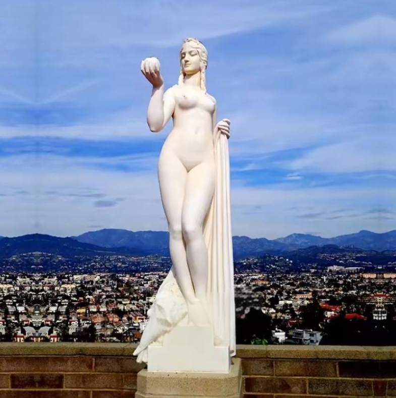 Life size modern outdoor garden Europe Style Marble Naked Lady Statue